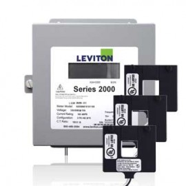 Leviton 2K480-8W VerifEye Series 2000 3P/4W Indoor Meter Kit With 3 Split-Core Current Transformers, 480 V, 800 A-