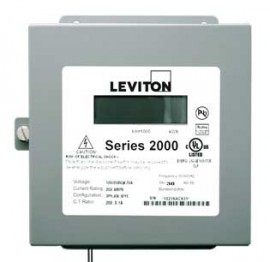 Leviton 2N208-1D VerifEye Series 2000 3P/4W Indoor 3-Element Demand Meter, 120/240/208 V, 100 A-