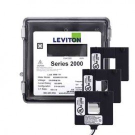 Leviton 2O480-8W VerifEye Series 2000 3P/4W Outdoor Meter Kit with 3 Split-Core Current Transformers, 277/480 V, 800 A-