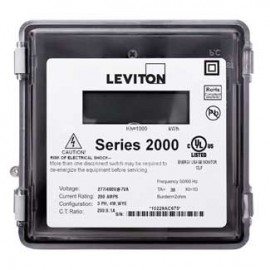 Leviton 2R480-11 VerifEye Series 2000 3PH/4W Outdoor 3-Element Meter, 277/480 V, 100 A-