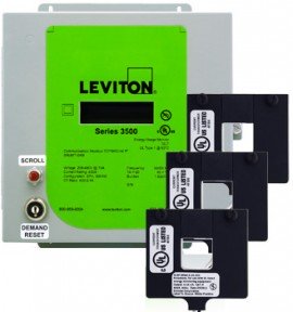 Leviton 3KUMT-04M Indoor kWh Meter Kit, 400A with 3 Split Core CTs-