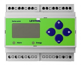 Leviton 4KUMR-00R Indoor Series 4000 Universal Voltage 3-Phase 3W/4W Modbus Meter-