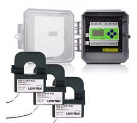 Leviton 4OUMR-04M Outdoor Series 4000 Universal Voltage 3-Phase 3W/4W Modbus Meter Kits 400A Split Core CTs Included in NEMA 4X Enclosure-