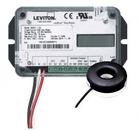 Leviton MSNCT-1SC GEN3 Single-Element Mini Meter, 0.1 kWh, 100 A-