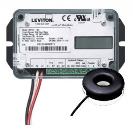 Leviton MSTCT-1SC GEN3 Single-Element Mini Meter, 1 kWh, 100 A-