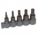 Lisle 82400 Mortorq Socket Set, 3/8" drive, 5-piece-