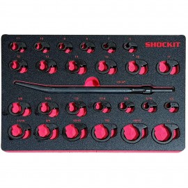 Lock Technologies LT1935FM Open End Line Wrench Set, 25-pack, SAE and metric-
