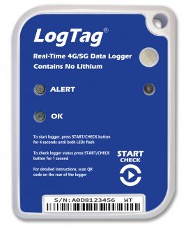 LogTag LT5GEO Single-Trip Real Time Cellular Data Logger, automatic flight mode, instant alerts-