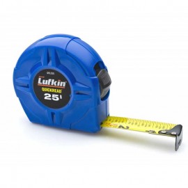 Lufkin QRL625MP Hi-Viz Blue Quickread Yellow Clad Tape Measure, 1" x 25'-
