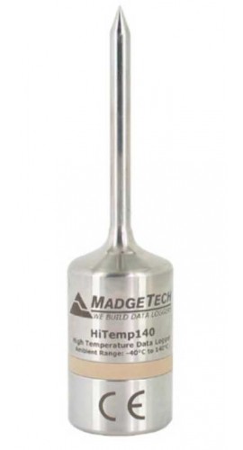 MadgeTech HiTemp140-2 Data Logger, 2&quot; Probe, 284&amp;deg;F-