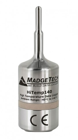 MadgeTech HiTemp140-2-TD-KR High Temperature Data Logger with a 2" transitional diameter probe, key ring end cap, 284°F-
