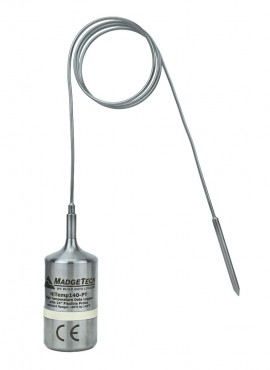 MadgeTech HiTemp140-PT-5-KR High Temperature Data Logger with 24" bendable probe, 5" piercing tip, key ring end cap, 284°F-