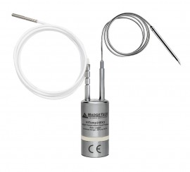 MadgeTech HiTemp140X2-FPST-12-PT-1 High Temperature Dual Probe Data Logger, 12" flexible RTD probe with stainless steel tip, 24" bendable RTD probe with 1" probe sheath-