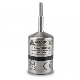 MadgeTech Temp1000IS-2 Submersible Intrinsically Safe Temperature Data Logger, 2&quot; probe, -40 to 176&amp;deg;F-