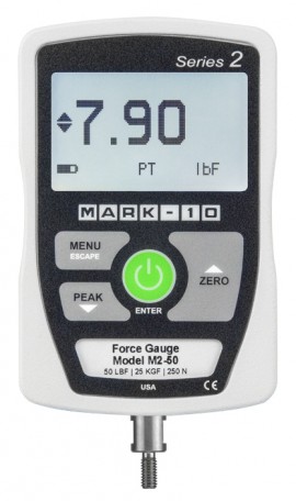 Mark-10 M2-500 Series 2 Economical Digital Force Gauge, 500 x 0.5 lbF-
