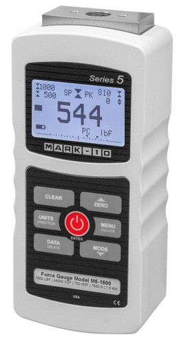 Mark-10 M5-1500 Series 5 Advanced Digital Force Gauge, 1500 x 1 lbF-