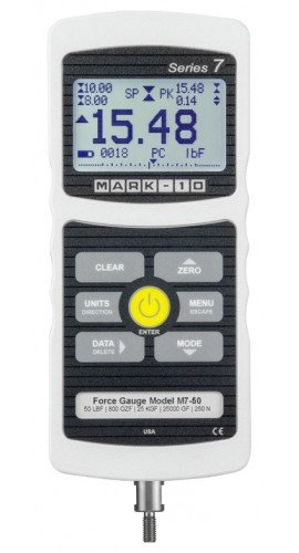 Mark-10 M7-100 Series 7 Professional Digital Force Gauge, 100 x 0.02 lbF-