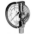 Marsh G22921 Diaphragm Gauge, 0 to 200&amp;quot; H<sub>2</sub>0 VAC, 1/4 NPT-