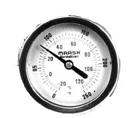 Marsh L53805 Bimetal Thermometer, 5&amp;quot;, 0 to 250&amp;deg;F-