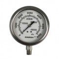 Marsh X32513P Severe Service Gauge, 0 to 1000 psi, Copper Alloy, 1/4&amp;quot; Lower-