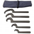 Martin Tools SHW5K Adjustable Hook Spanner Wrenches with kit bag, 5-piece-