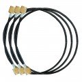 Mastercool 44180-TPC Set of 3 x 18&amp;quot; Thermoplastic Service Hoses with 1/4&amp;quot; SAE female swivel fittings-