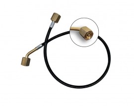 Mastercool 44184-S45 18&amp;quot; Capillary Hose with Straight x 45&amp;deg; Fittings with depressor-