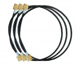 Mastercool 44240-TPC Set of 3 x 24&amp;quot; Thermoplastic Service Hoses with 1/4&amp;quot; SAE female swivel fittings-