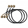 Mastercool 44318 Set of 3 Capillary Hoses with 3 x 18&amp;quot; hoses, straight x 45&amp;deg; fittings-