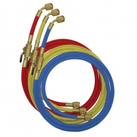 Mastercool 49262-72 Blue-Yellow-Red Nylon Barrier Hose Set with 3 x 72&amp;quot; hoses, 800 PSI-