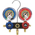 Mastercool 51303 2-Way Aluminum Manifold Gauge Set with 3-1/8&quot; gauges only, R600A, R290 and R134A-