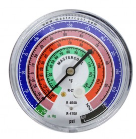 Mastercool 58501 Replacement Gauge for R22, R404A, and R410A refrigerants, low-side, 3-1/8"-