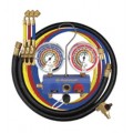 Mastercool 59861 2-Valve Aluminum Manifold with 60&amp;quot; Ball-Valve Hoses-