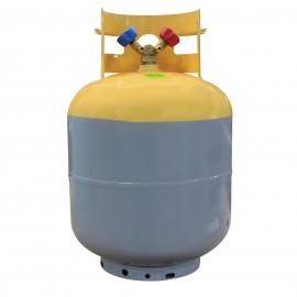 MasterCool 63010-24PK Refrigerant Recovery Cylinder, 50 lbs,  1/4" FL-M, yellow/gray, 24-pack-
