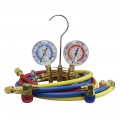 Mastercool 66661 2-Way Brass Manifold Gauge Set with 60" hoses and economy couplers, R134a-