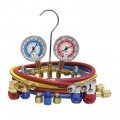 Mastercool 66661-AYF Dual Brass Manifold Gauge Set with 60&quot; standard hoses, R134a/R1234yf-
