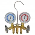 Mastercool 80103-G 2-Valve Brass Manifold Gauge Set with 2-&amp;frac12;&amp;quot; gauges and gauge guards-