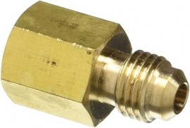Mastercool 82635 Adapter Coupler, 1/2 ACME-F x 1/4&amp;quot; FL-M, R134a-