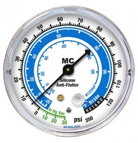 Mastercool 85350-AYF 2-1/2&amp;quot; Gauge, low side, R134a and R1234yf-
