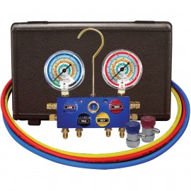 Mastercool 86972 4-Way Manifold Gauge Set, R134a, 72" hoses-