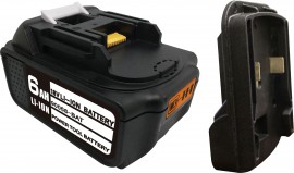 Mastercool 90058-BAT-KT Replacement Rechargeable Battery and Adapter Sleeve for the cordless vacuum pumps, 6 Ah-