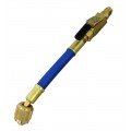 Mastercool 90263 Straight and Manual Shut-Off Valve, blue, 1/4 x 1/4"-