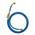 Mastercool 90263-60 Standard Hose with manual shut-off valve, 60", 1/4 x 1/4″, blue-