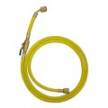 Mastercool 90264-72 Standard Hose with manual shut-off valve, 72&quot;, 1/4 x 1/4″, yellow-