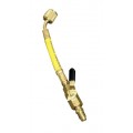 Mastercool 90264-R Manual Shut-Off Valve, 45˚, 1/4 x 1/4″, yellow-