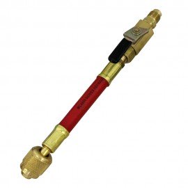 Mastercool 90265 Straight and Manual Shut-Off Valve, red, 1/4 x 1/4&quot;-