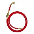 Mastercool 90265-36 Standard Hose with manual shut-off valve, 36", 1/4 x 1/4″, red-