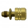 Mastercool 90335-R Shut-off Valve Adapter, 1/4&quot; MFL x 1/4&quot; FFL-