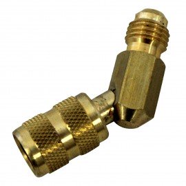Mastercool 90924 45&amp;deg; Adapter Fitting, 1/4" MFL x 1/4" FFL-