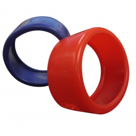Mastercool 91553-EE Red and Blue 3-1/8" Gauge Guard Set for the protection of Mastercool's gauge manifolds-